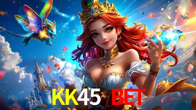 A princesa de um reino de fantasia mágico, com seu pequeno dragão, apresentando um mundo de prêmios encantados nos jogos de caça-níqueis do cassino KK45 BET.